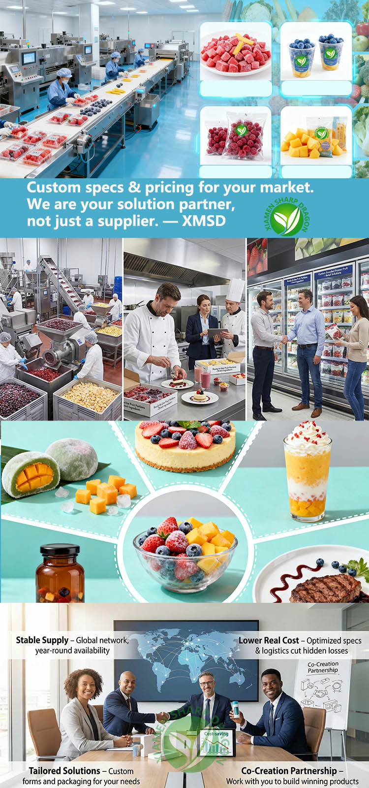 XMSD professional frozen fruit supply chain XMSD professional frozen fruit supply chain
